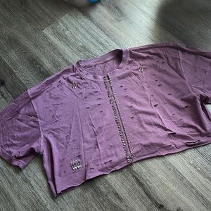 Skullhouse Designs Cropped Purple shirt